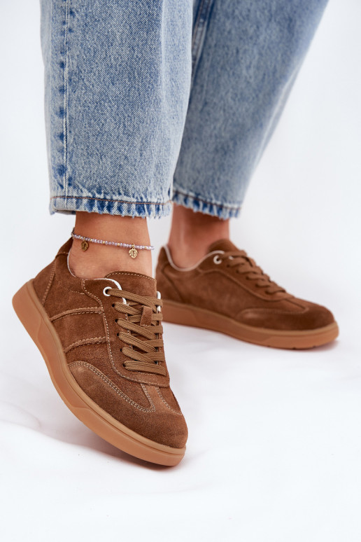 iš zomšos   modelio batai  rudos spalvos Paliana