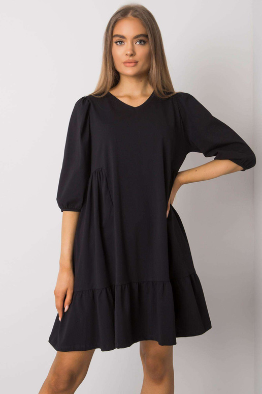 Yelda juoda medvilninė suknelė