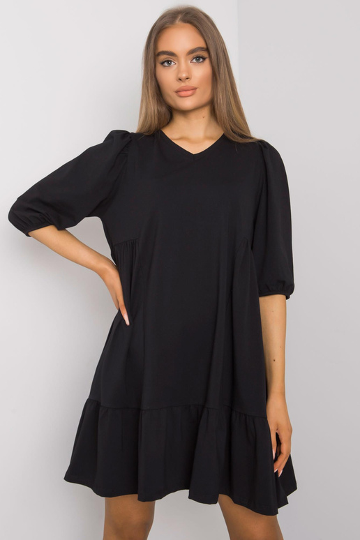 Yelda juoda medvilninė suknelė