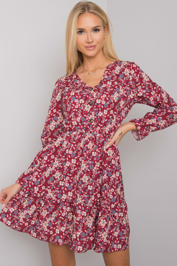 Bordo spalvos suknelė su...