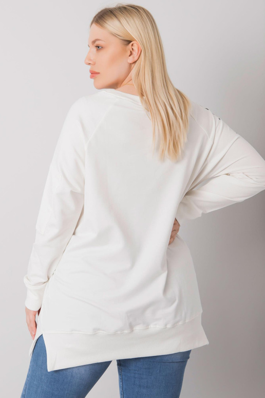 Ecru megztinių tunika plius dydžio Parma