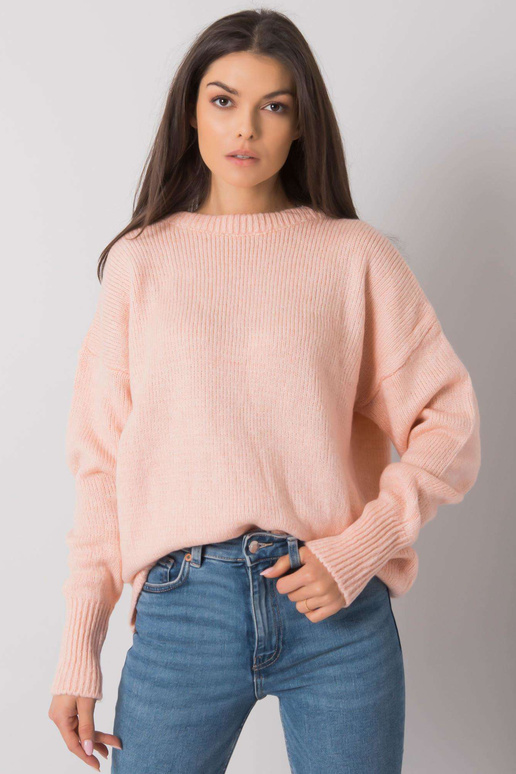 Šviesiai rožinis megztinis su...