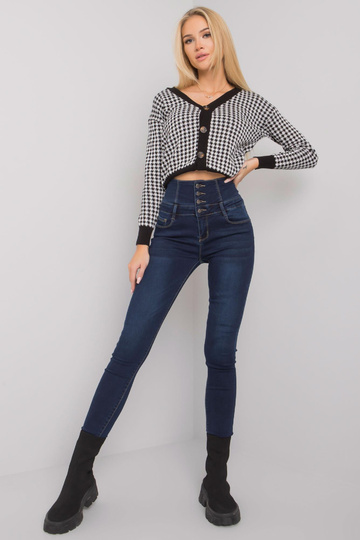 Tamsiai mėlyni džinsai su...