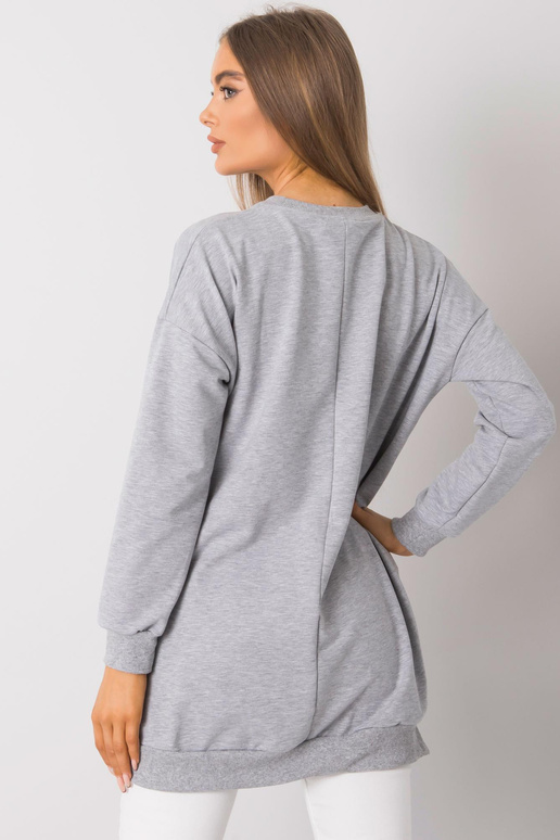 Pilka melanžinė tunika ilgomis...