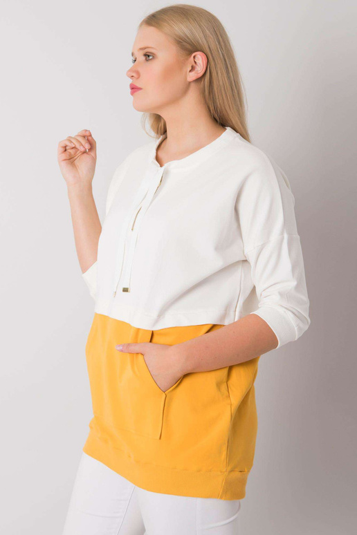 Ecru Yellow Plus Size Tunika... Ecru Yellow Plus Size Tunika...