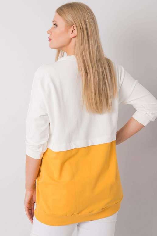 Ecru Yellow Plus Size Tunika... Ecru Yellow Plus Size Tunika...