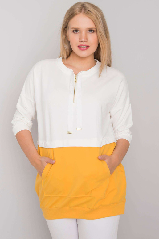 Ecru Yellow Plus Size Tunika... Ecru Yellow Plus Size Tunika...