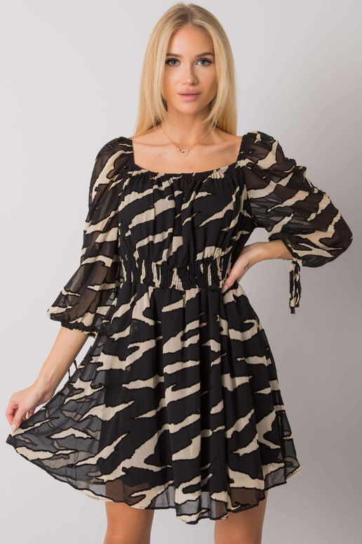 Juoda Ecru ispaniška suknelė su...