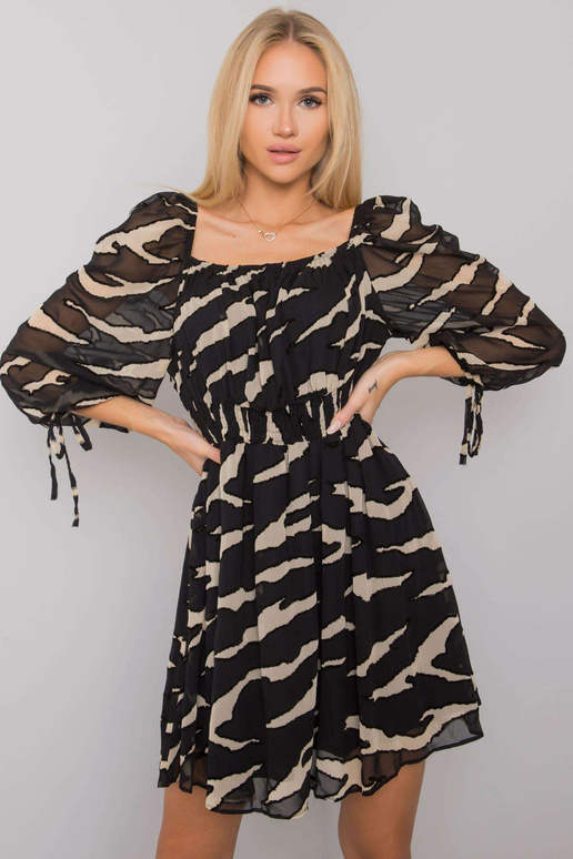 Juoda Ecru ispaniška suknelė su...