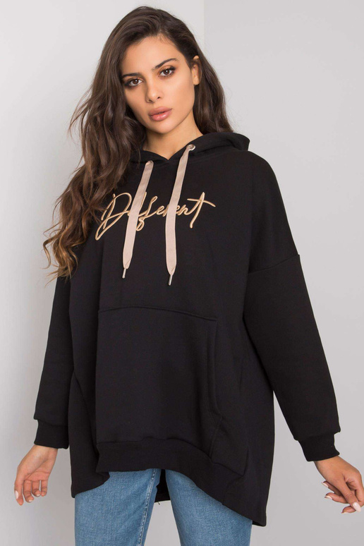 Fallon juodas kengūros megztinis