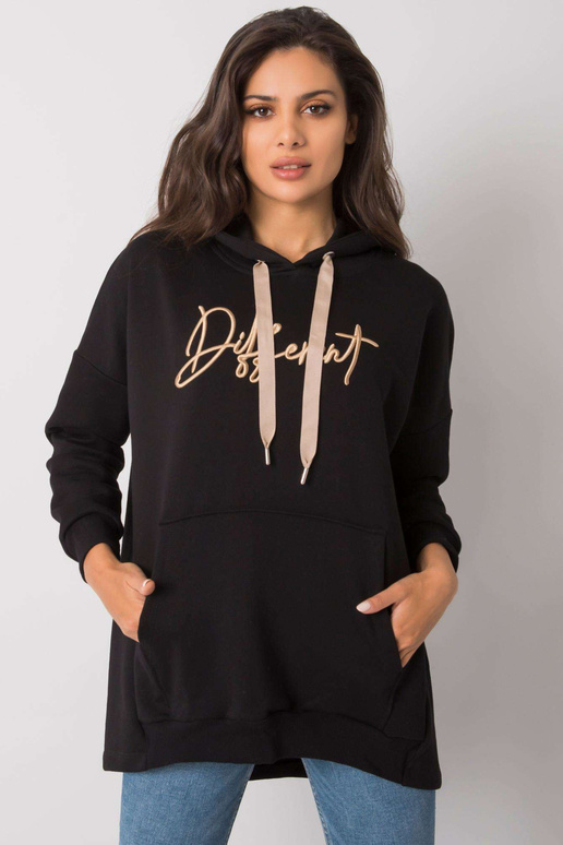 Fallon juodas kengūros megztinis