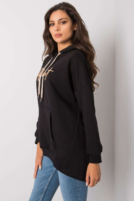 Fallon juodas kengūros megztinis