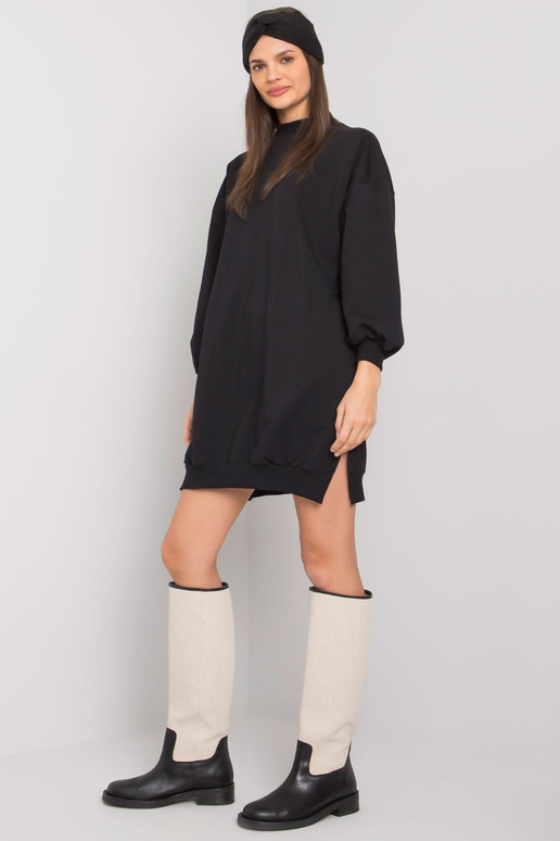 Juoda moteriška medvilninė suknelė...