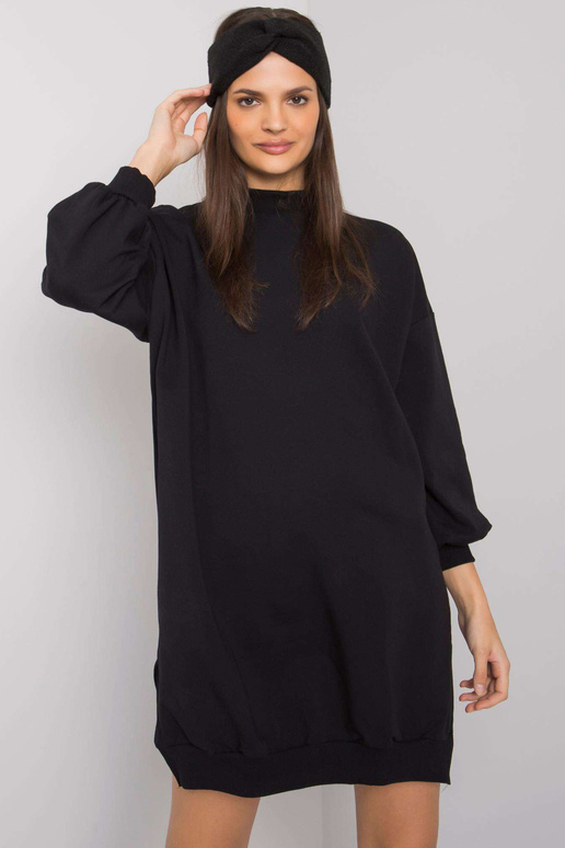 Juoda moteriška medvilninė suknelė...