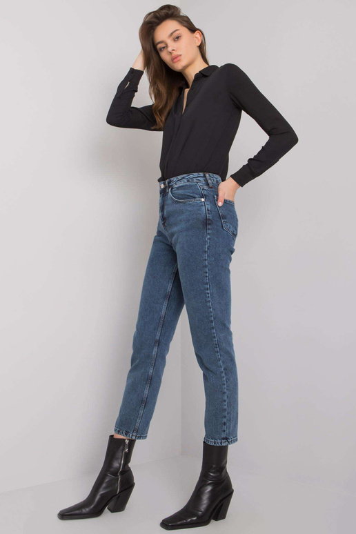 Tamsiai mėlynos džinsinės kelnės mama...