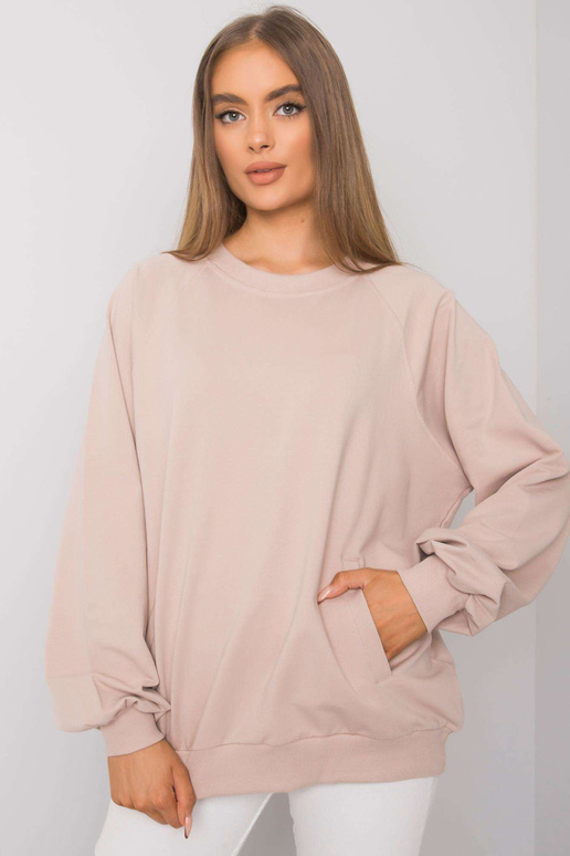 Šviesiai smėlio spalvos megztinis su...