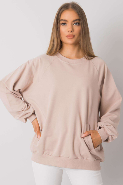 Šviesiai smėlio spalvos megztinis su...