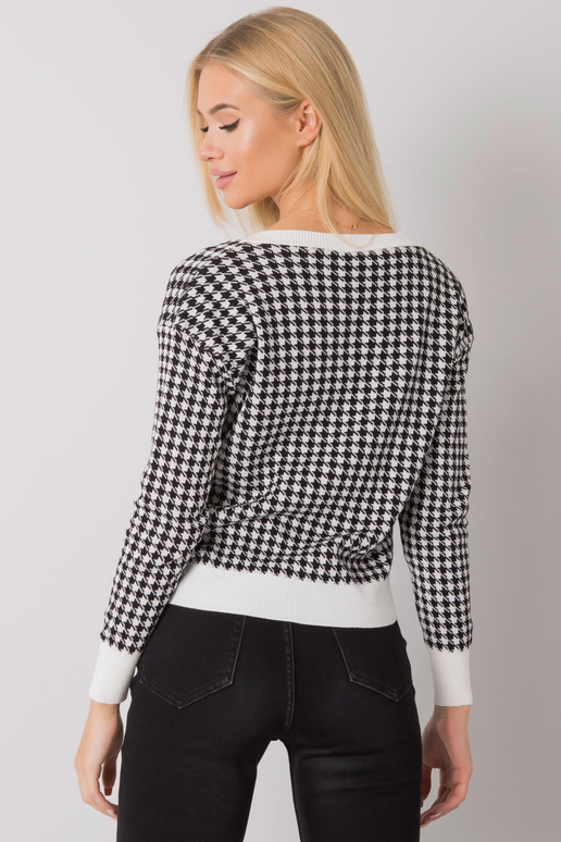 Baltos ir juodos spalvos megztinis su...
