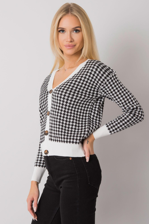 Baltos ir juodos spalvos megztinis su...