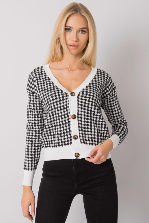 Baltos ir juodos spalvos megztinis su...