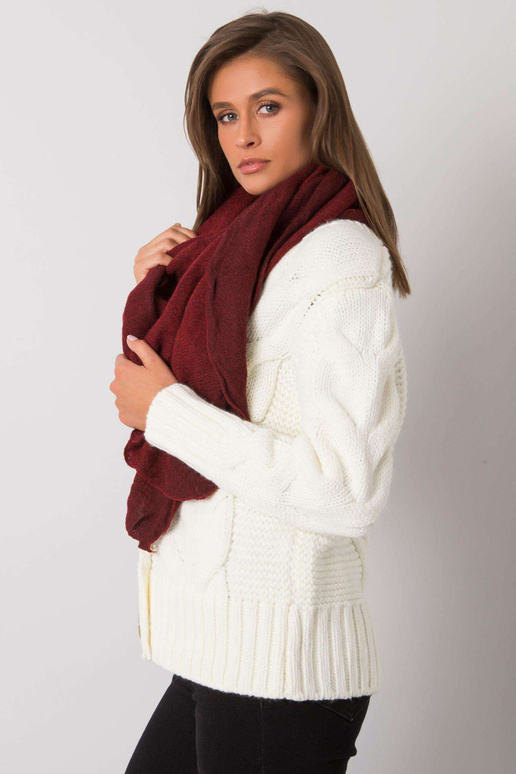 Bordo spalvos megztas šalikas