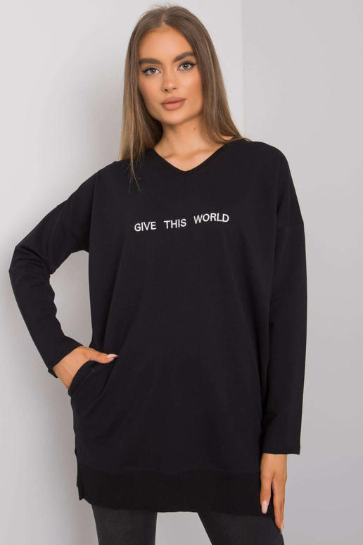 Juoda tunika su užrašu Halifax RUE PARIS