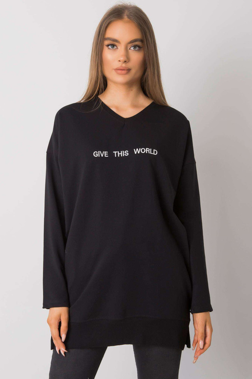 Juoda tunika su užrašu Halifax RUE PARIS