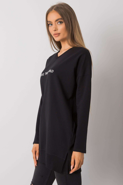 Juoda tunika su užrašu Halifax RUE PARIS