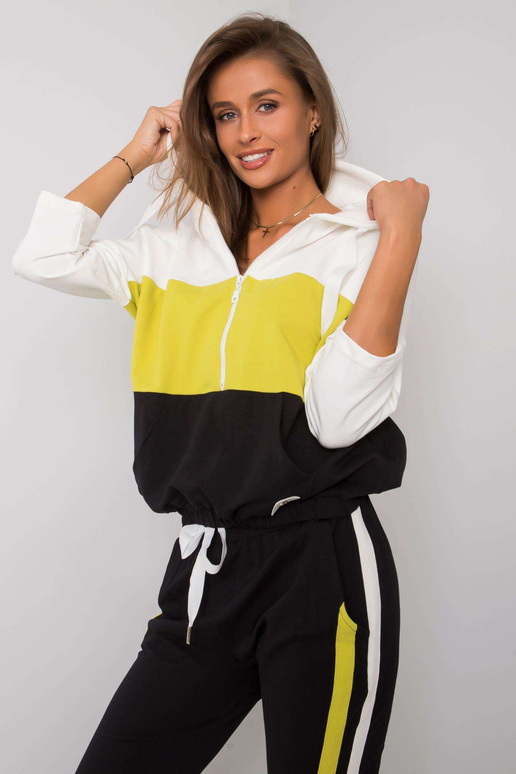 Ecru-žalias komplektas su kelnėmis...