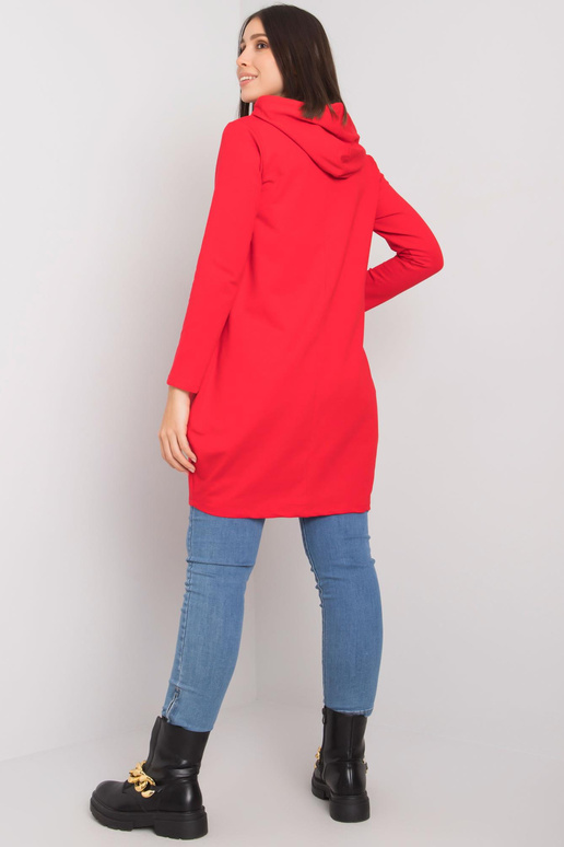 Raudona medvilninė tunika plius dydis...