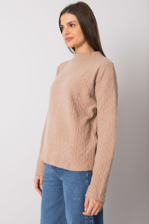 Tamsiai smėlio spalvos megztinis su...