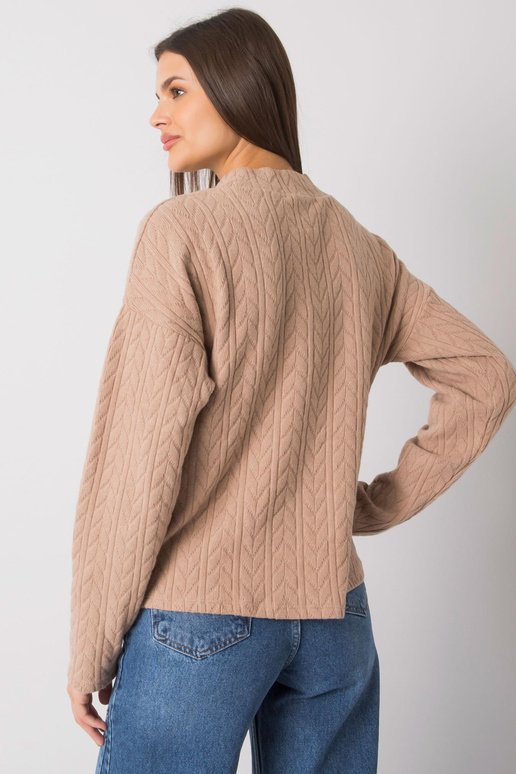 Tamsiai smėlio spalvos megztinis su...