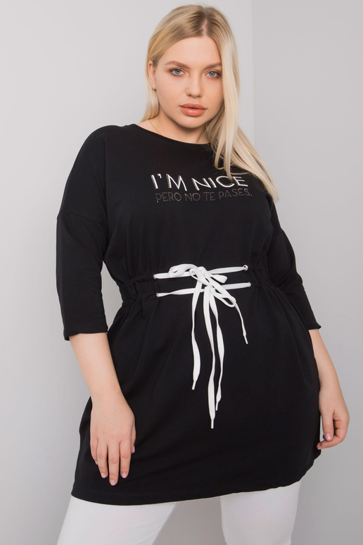 Juoda plius dydžio tunika su „Tulsa“...