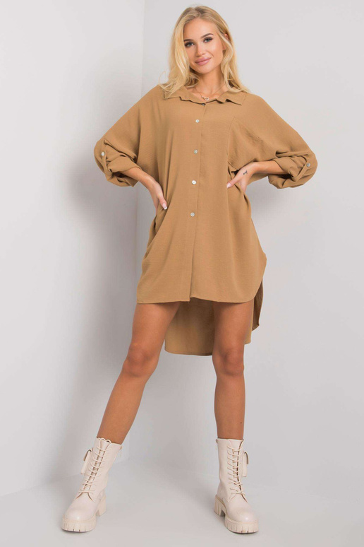 Tamsiai smėlio spalvos oversize suknelė Elaria