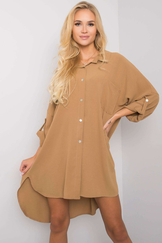 Tamsiai smėlio spalvos oversize suknelė Elaria
