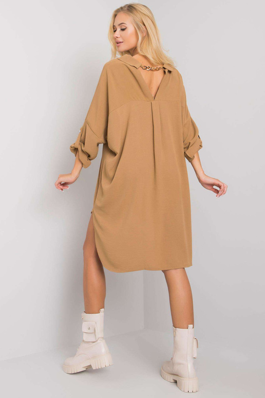 Tamsiai smėlio spalvos oversize suknelė Elaria