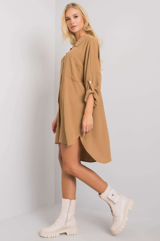 Tamsiai smėlio spalvos oversize suknelė Elaria