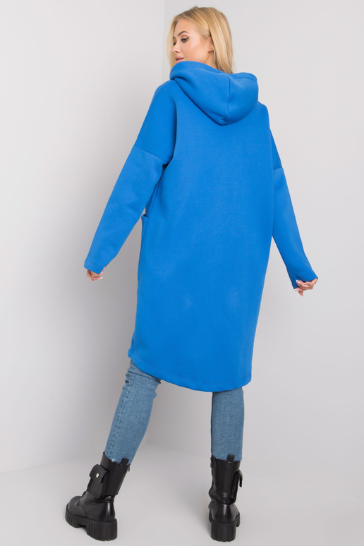 Tamsiai mėlynas ilgas džemperis Elvina