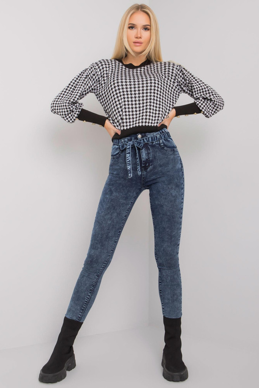 Mėlyni džinsai su Lexington įrišimu