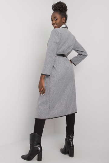 Pilkas melanžinis paltas su... 2