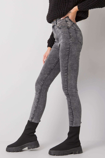 Pilkos spalvos džinsai su... 2