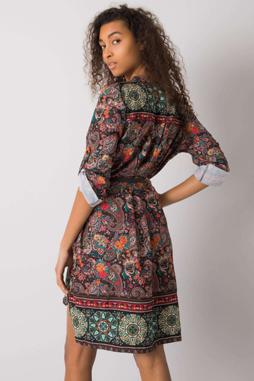 Juoda raštuota suknelė su...