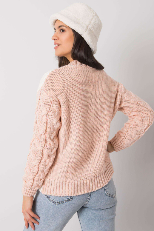 Rožinis moteriškas megztinis su...