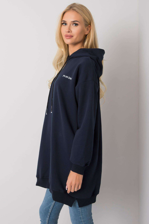 Tamsiai mėlynas megztinis su...