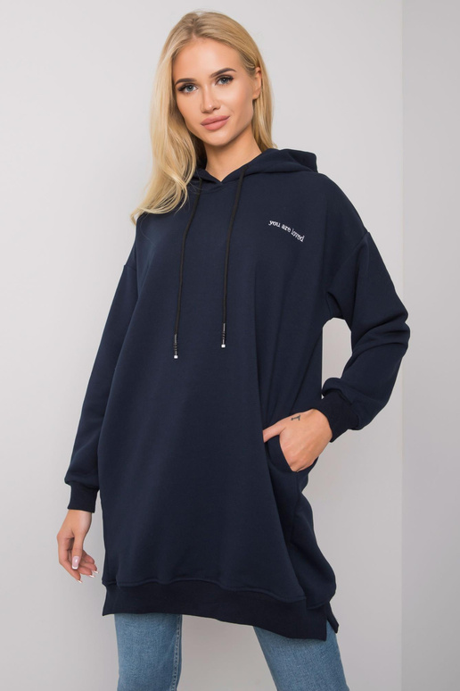 Tamsiai mėlynas megztinis su...