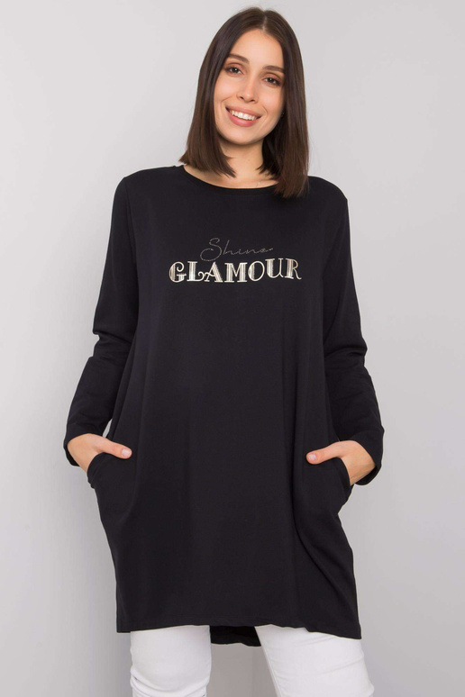 Juoda plius dydžio tunika su Alexiah...