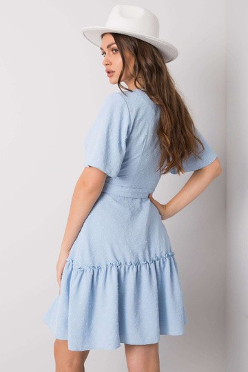 Mėlyna suknelė su pūkuotu... 2