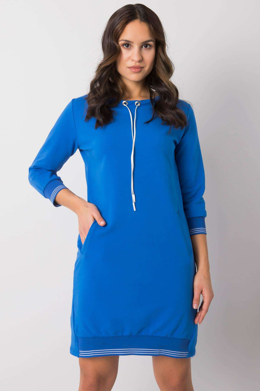 Tamsiai mėlyna medvilninė suknelė...