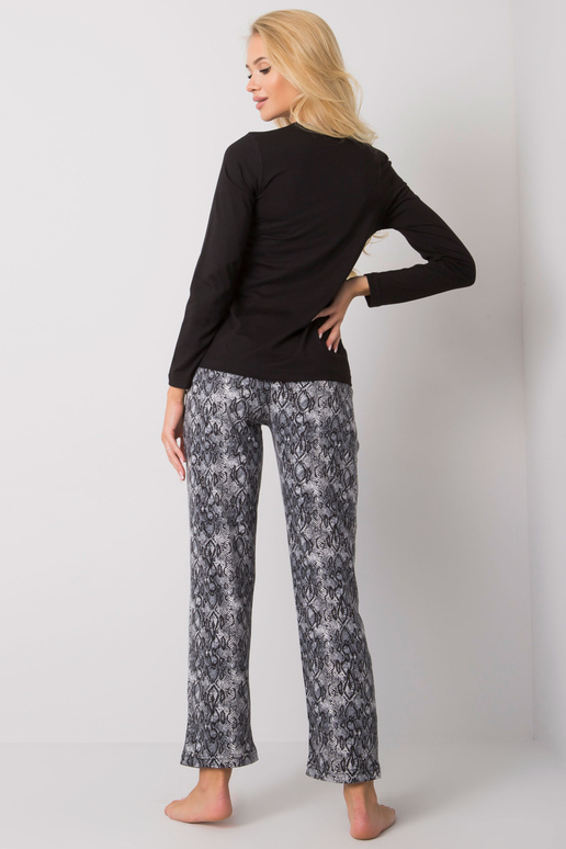 Juodas miegamasis rinkinys su spaudiniu