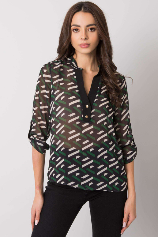 Juoda ir žalia palaidinė moterims su...